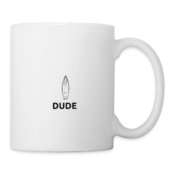 Dude Surfboard - Surfing/Strand - Tasse - Weiß - Rechts