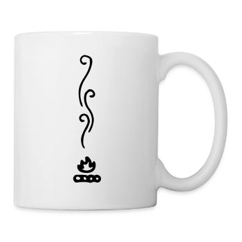 Camping Lagerfeuer - Tasse - Weiß - Rechts