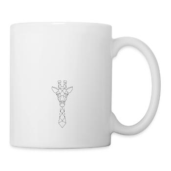 Girafe géométrique noir - Mug blanc - blanc - Droite