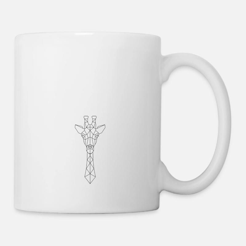 Giraffe Geometrisch schwarz - Tasse - Weiß
