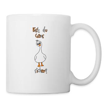 Bist du Gans sicher? lustiger niedlicher Vogel - Tasse - Weiß - Rechts