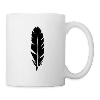 Feder - Tasse - Weiß - Rechts