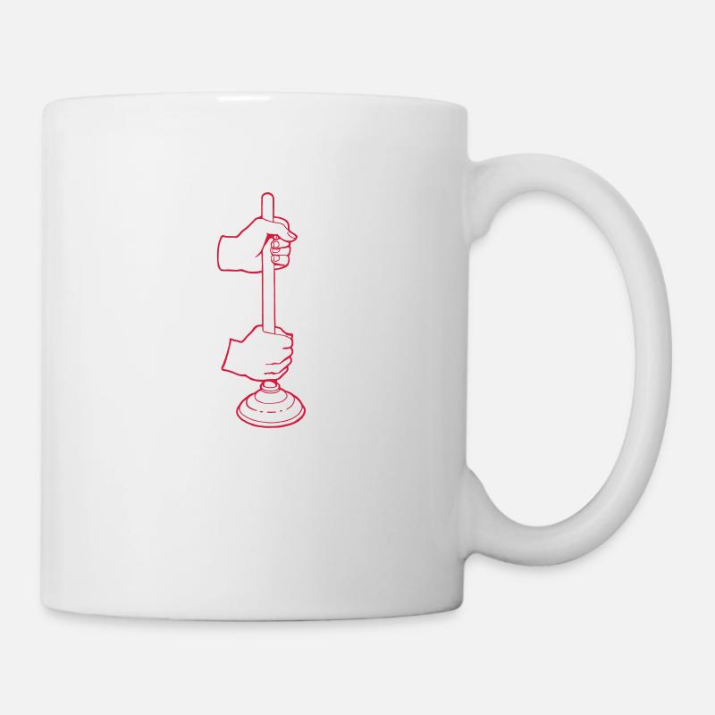 wc klo pümpel abfluss beruf - Tasse - Weiß
