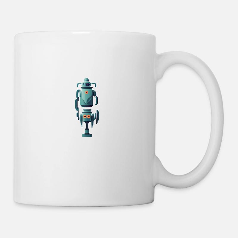 Robot debout en deux parties - Mug blanc - blanc