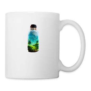 Bottle with a forest - Mug - white - Right