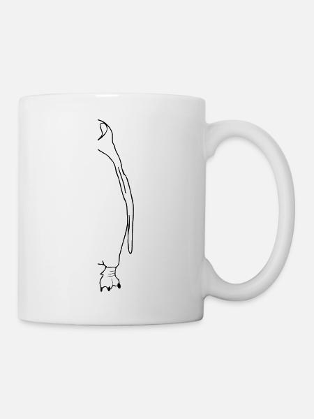 Pinguin Halb 2 - Tasse - Weiß
