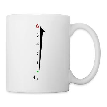 Les vitesses de la moto - Mug blanc - blanc - Droite