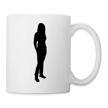 Frau Körper Silhouette Vektor-Design - Tasse - Weiß - Rechts