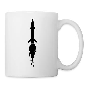 rakete rocket space shuttle ufo raumschiff mond - Tasse - Weiß - Rechts