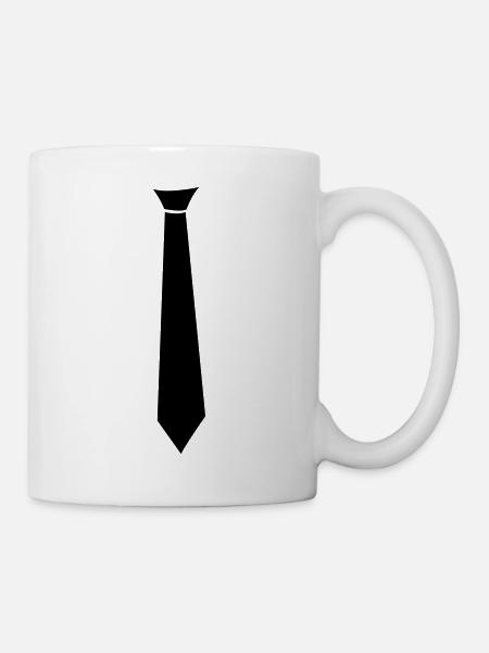 Cravate - Mug blanc - blanc