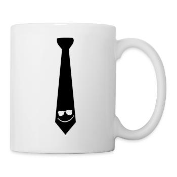 tie_with_smiley - Mug blanc - blanc - Droite