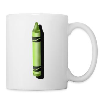 Crayon green - digital drawing - Mug - white - Right