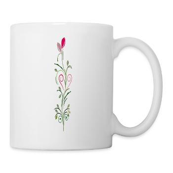 Flower ornament, rose - Mug - white - Right
