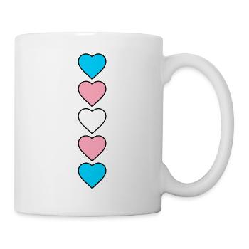 Trans Herzen transsexuell trans* Herz Transgender - Tasse - Weiß - Rechts