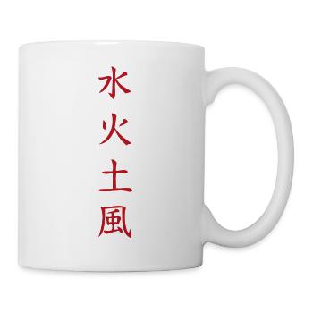 Chemise Elements : Eau, Feu, Terre, Vent - Mug blanc - blanc - Droite