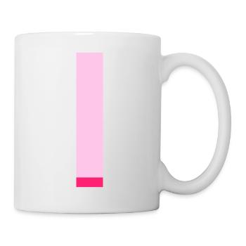 Pop- und moderner rosafarbener Buchstabe i - Tasse - Weiß - Rechts
