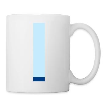 Lettre i bleu pop et moderne - Mug blanc - blanc - Droite