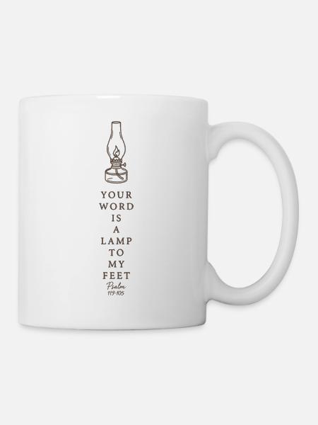 Wortlampe - Tasse - Weiß