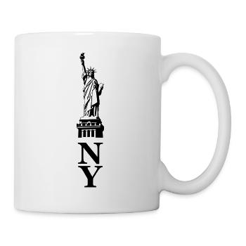 Freiheitsstatue Silhouette - Tasse - Weiß - Rechts