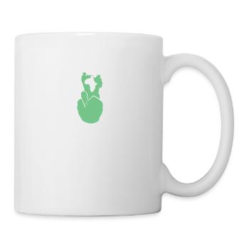 Kampf + Frieden - Tasse - Weiß - Rechts