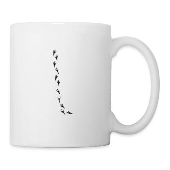 Oiseau oiseau trace de moineau - Mug blanc - blanc - Droite