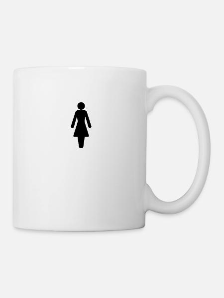 Frau Symbol - Tasse - Weiß
