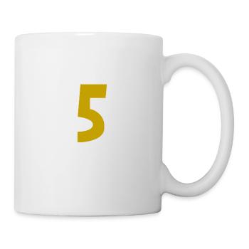 5. 5 JAHRE. 5-JÄHRIGES JUBILÄUM. 5-JÄHRIGES JUBILÄUM. 5 - Tasse - Weiß - Rechts