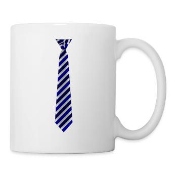 Cravate à rayures Eldredge - Mug blanc - blanc - Droite