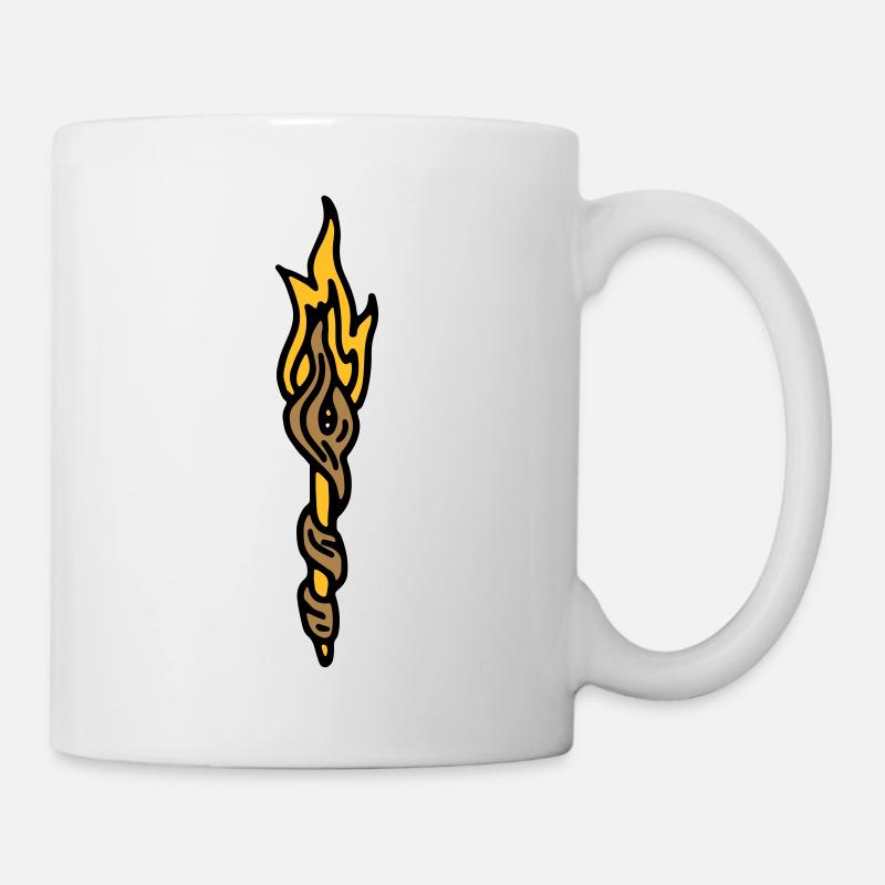 Zauberstab Fackel Zauberer Magie Magier - Tasse - Weiß