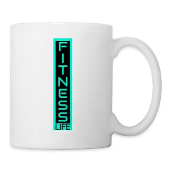 Fitness Life for all Fitness workout training days - Mug - white - Right