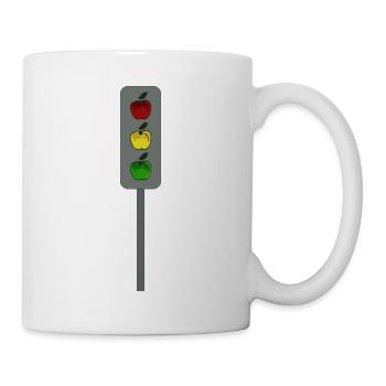 Pommes de feux de circulation - Mug blanc - blanc - Droite