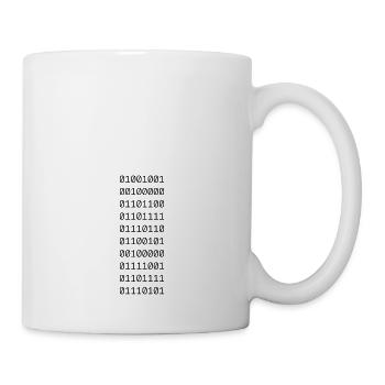 "I LOVE YOU" in binary code. - Mug - white - Right