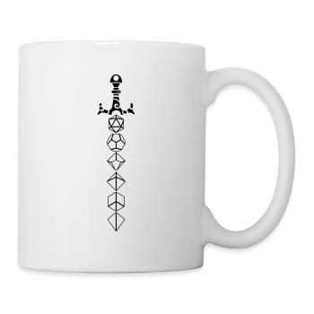 Épée de dés de donjon - Mug blanc - blanc - Droite