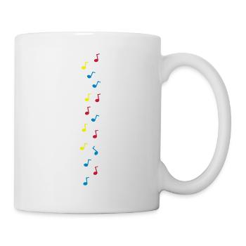 Krawattenmotiv Musik 3farbig - Mug - white - Right