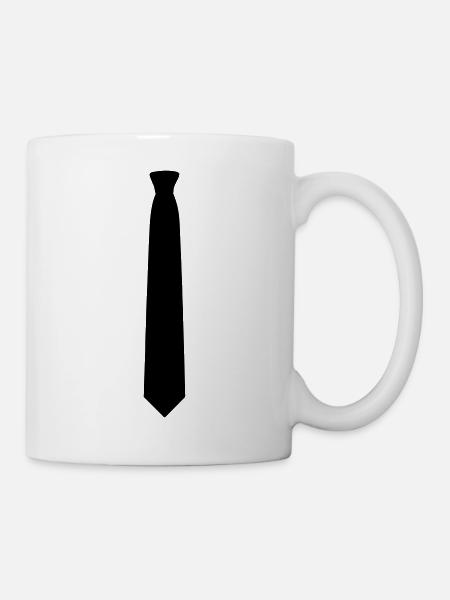 Krawatte - Tasse - Weiß