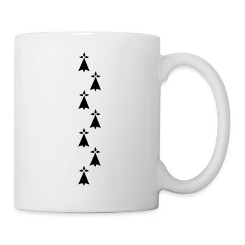 ermine bretonne symbol - Mug - white - Right