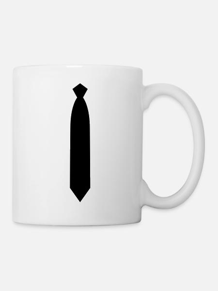 Krawatte - Tasse - Weiß