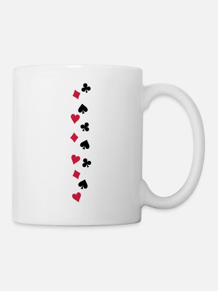 poker_symbole_f2 - Tasse - Weiß