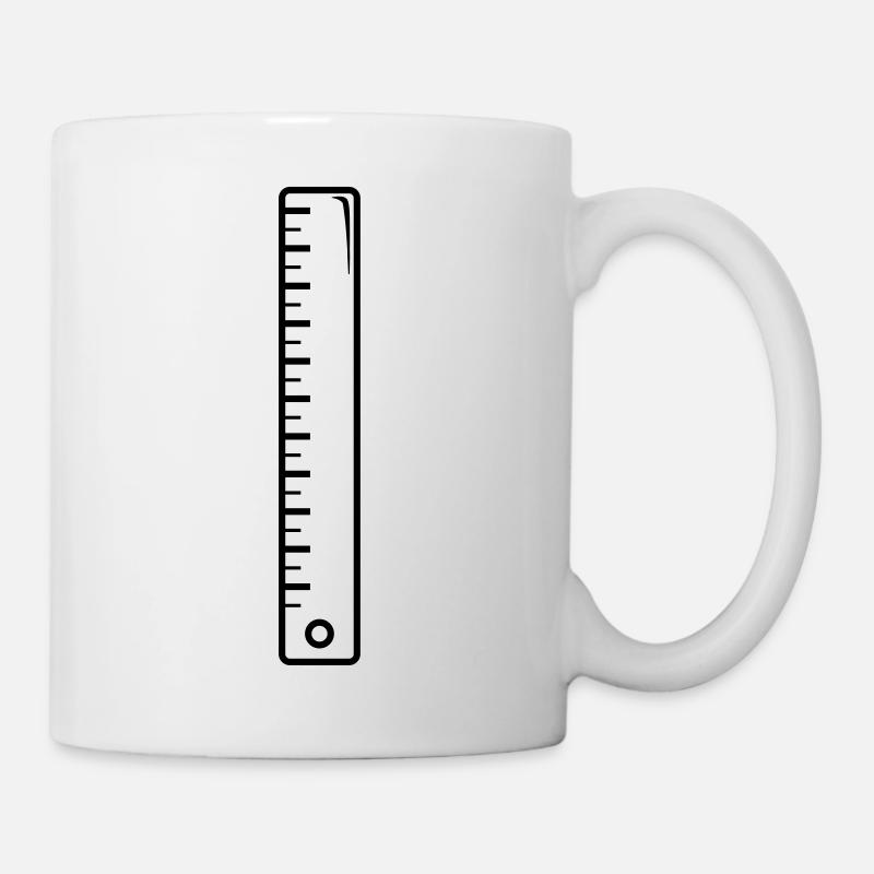 Lineal - Tasse - Weiß
