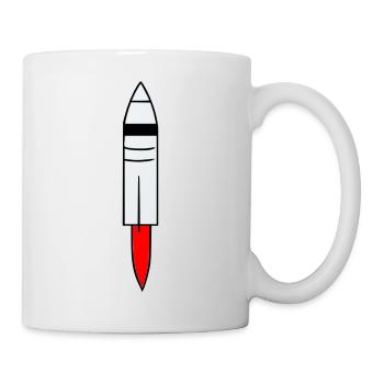 Vecteur de vol spatial spatial de fusée spatiale - Mug blanc - blanc - Droite