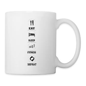Marathon Triathlon Running Jogging Biking Cycling - Mug - white - Right