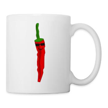 Pepperoni frais avec lunettes de soleil - Mug blanc - blanc - Droite