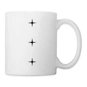 Drei Sterne – Minimal Star DesignSchlichtes Design - Tasse - Weiß - Rechts