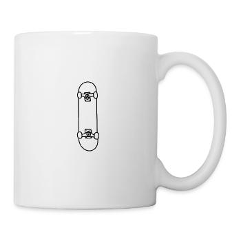 planche à roulette - Mug blanc - blanc - Droite