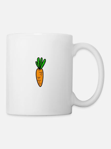 Karrote Möhre Gemüse - Tasse - Weiß