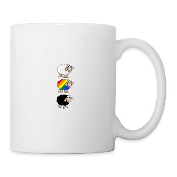 Regenbogen Schaf - Tasse - Weiß - Rechts
