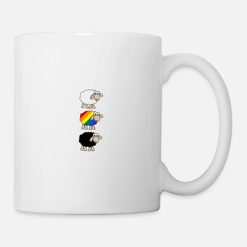 Regenbogen Schaf - Tasse - Weiß