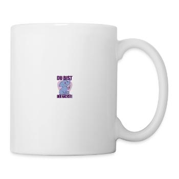 Du bist der nächste süßer Elefant mit Messer - Tasse - Weiß - Rechts
