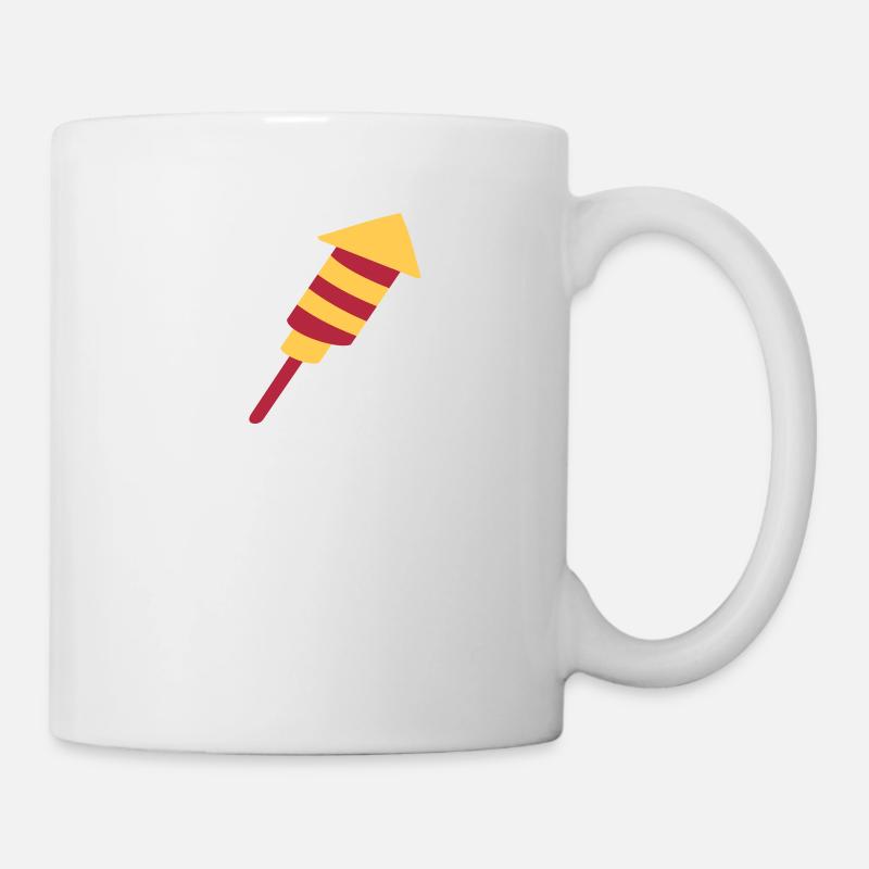 Rakete Feuerwerk - Tasse - Weiß