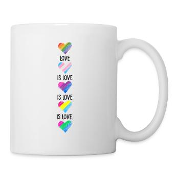 Love Is Love Transgender Diversity Rainbow Gay Lov - Tasse - Weiß - Rechts
